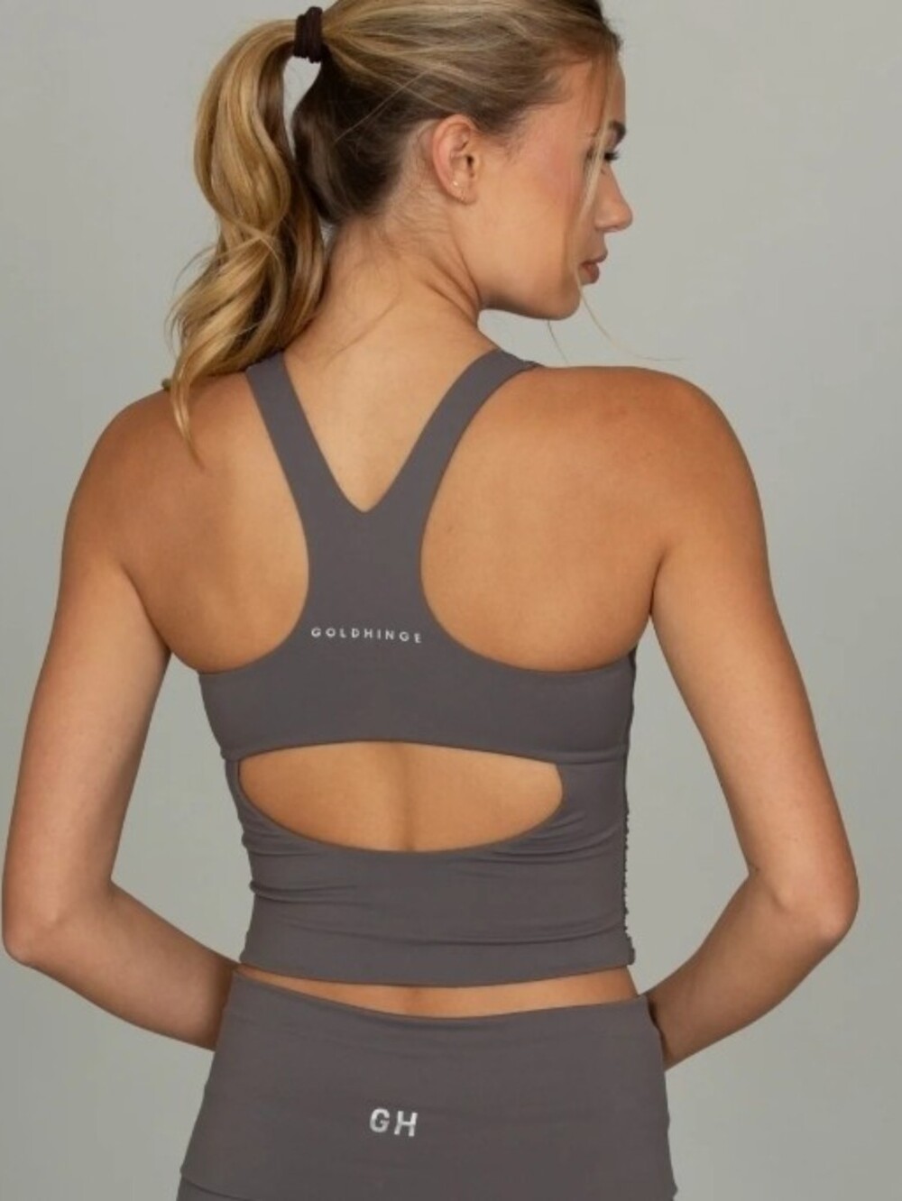 Gold Hinge Grey CoreSculpt Cutout Tank Size Medium NWT